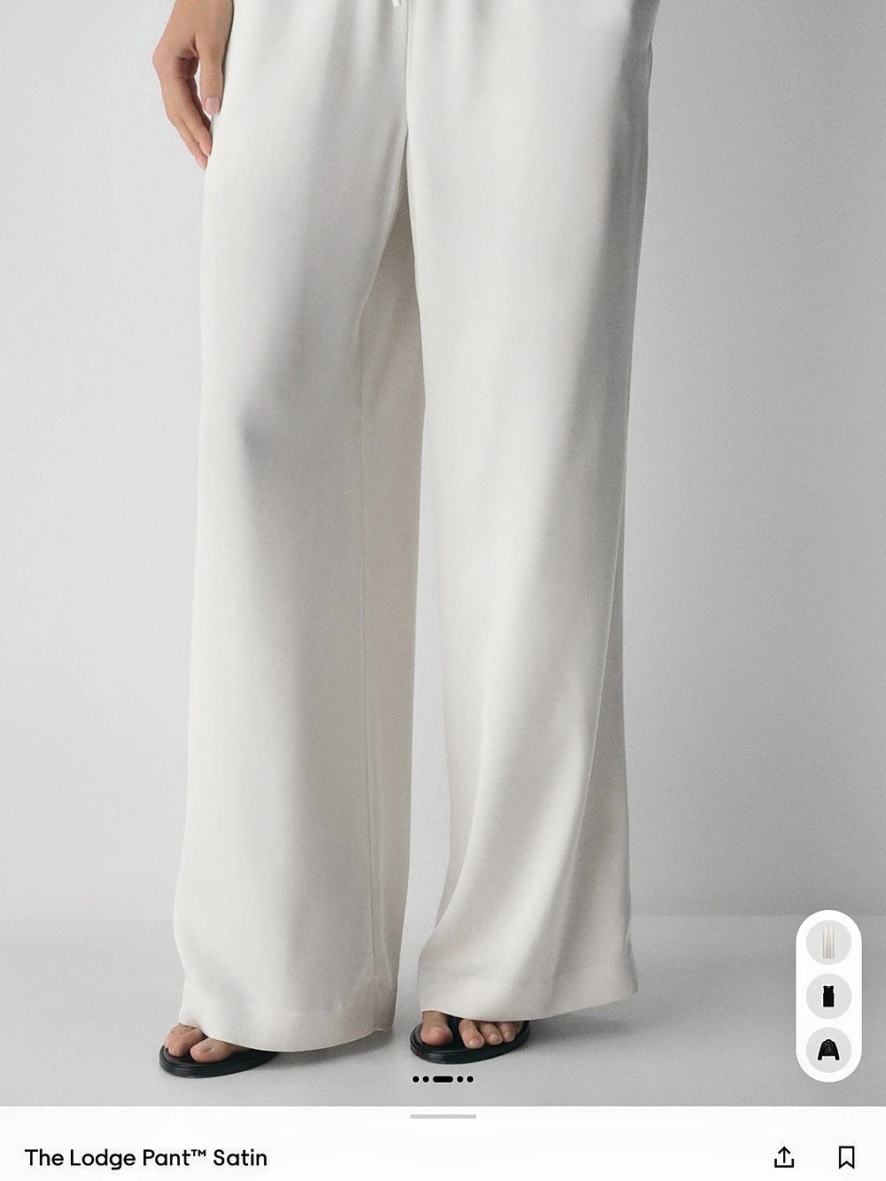 Aritzia The Lodge Pant Satin Pants in Birch Size Small Short See Description